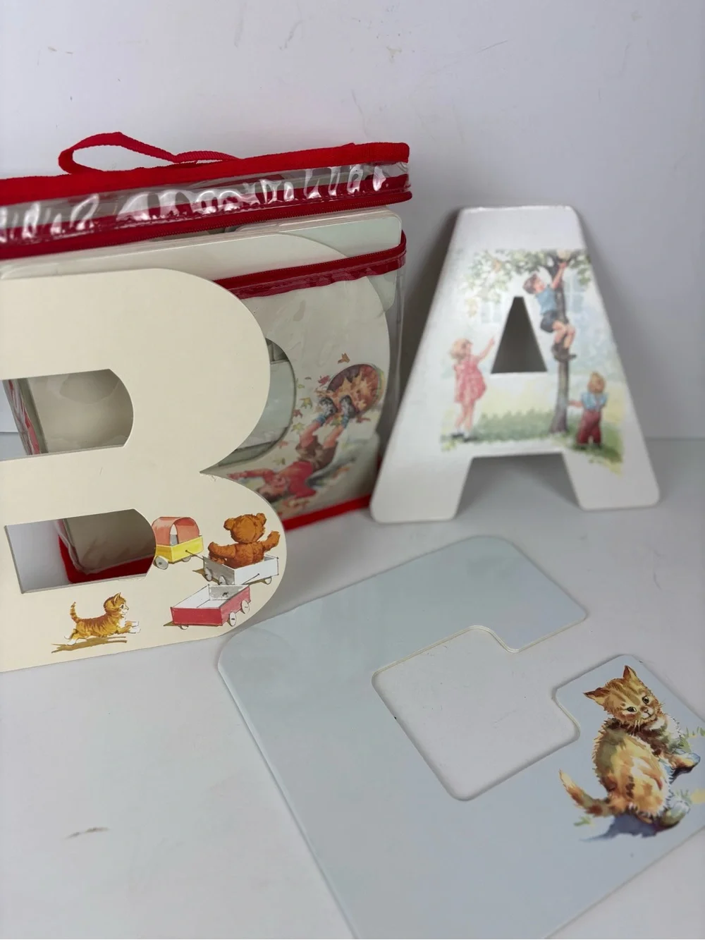 Dick & Jane Alphabet Book Bag-Learning Die-cut A-Z Teaching Aids/Nostalgia Decor